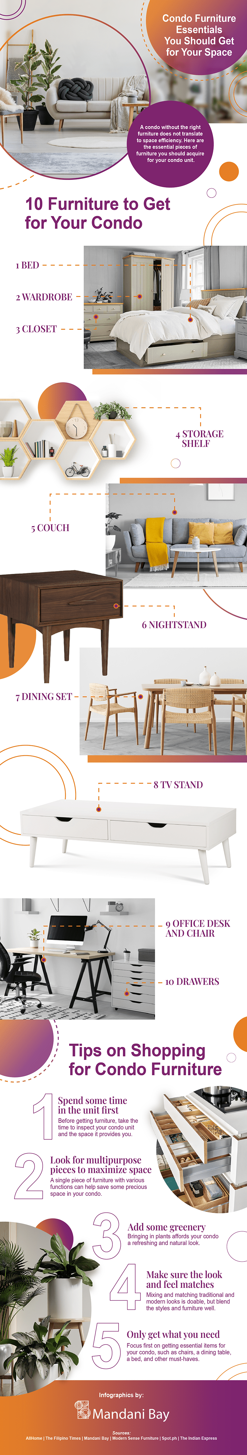 Infographic on Condo Furniture Essentials You Should Get for Your Space